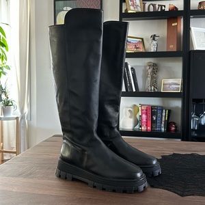 Schutz Boots, New, Black, Leather, size US 8, without box